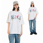 Butterfly Rose Embroidered Logo Tee