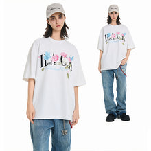 Load image into Gallery viewer, Butterfly Rose Embroidered Logo Tee
