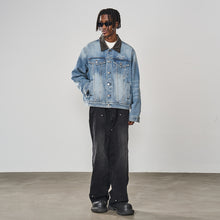 Load image into Gallery viewer, Embossed Logo Denim Jacket
