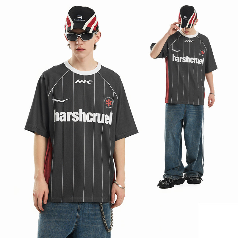 Vintage Striped Patchwork Jersey Tee