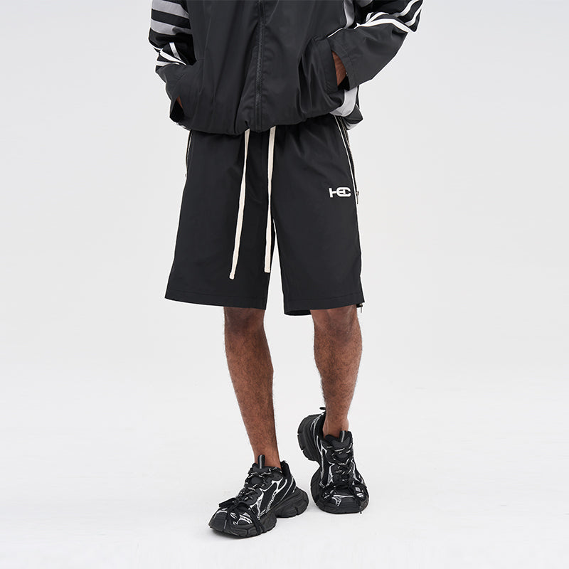 Detachable Zipper Logo Shorts