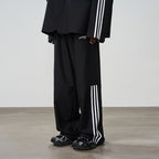 Patchwork Striped Suit Trousers