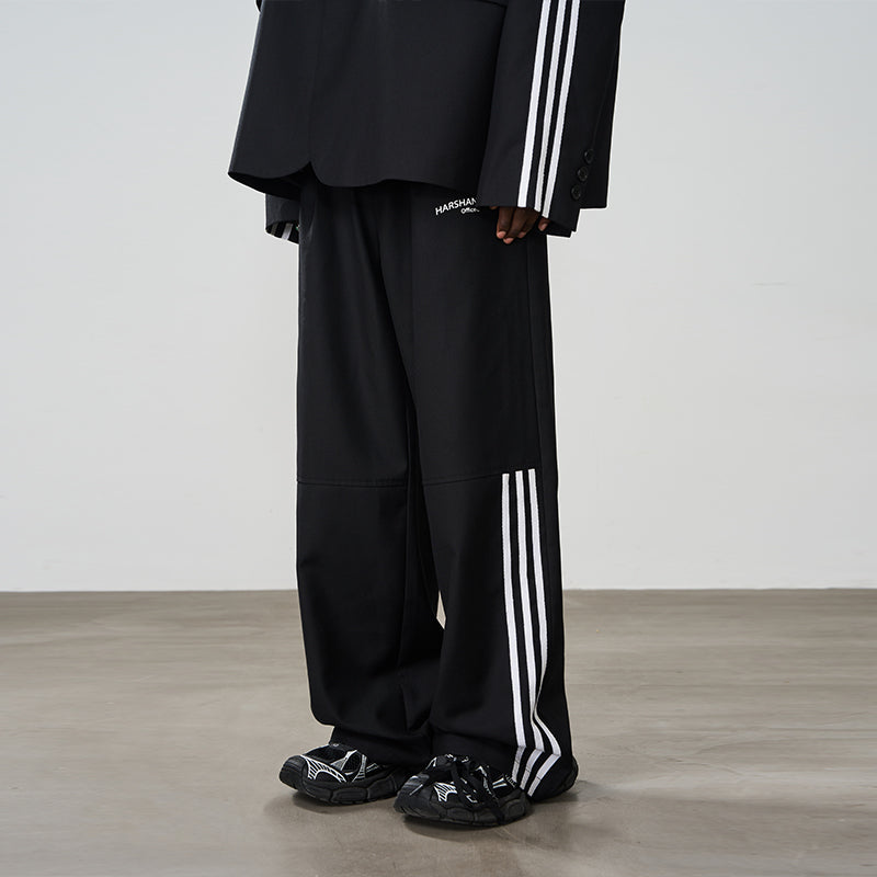 Patchwork Striped Suit Trousers