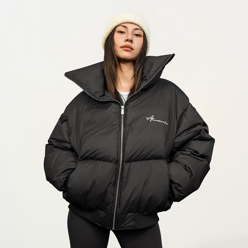 Letter Embroidery Down Jacket – Harsh and Cruel
