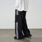 Striped Loose Cargo Trousers