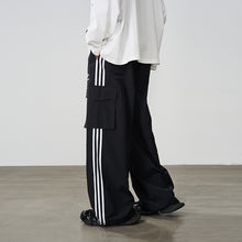 Load image into Gallery viewer, Striped Loose Cargo Trousers
