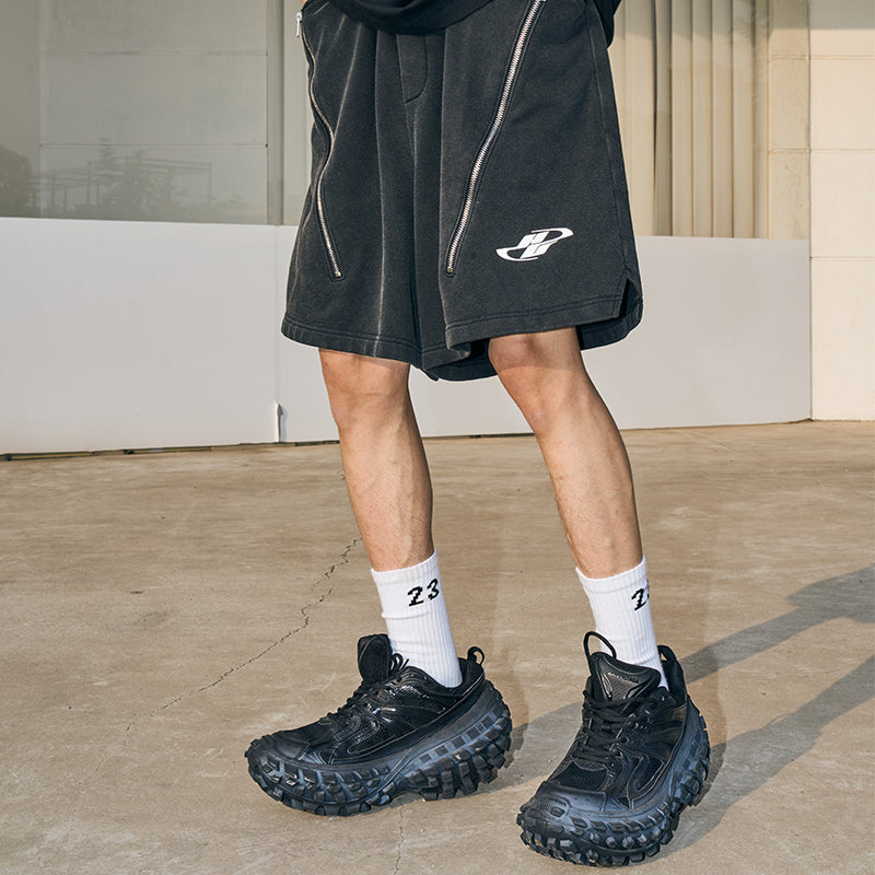 Zipper Loose Casual Shorts