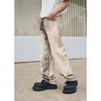Washed Irregular Loose Denim