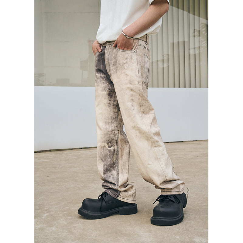 Washed Irregular Loose Denim