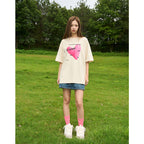 Watercolor Heart Printed Tee