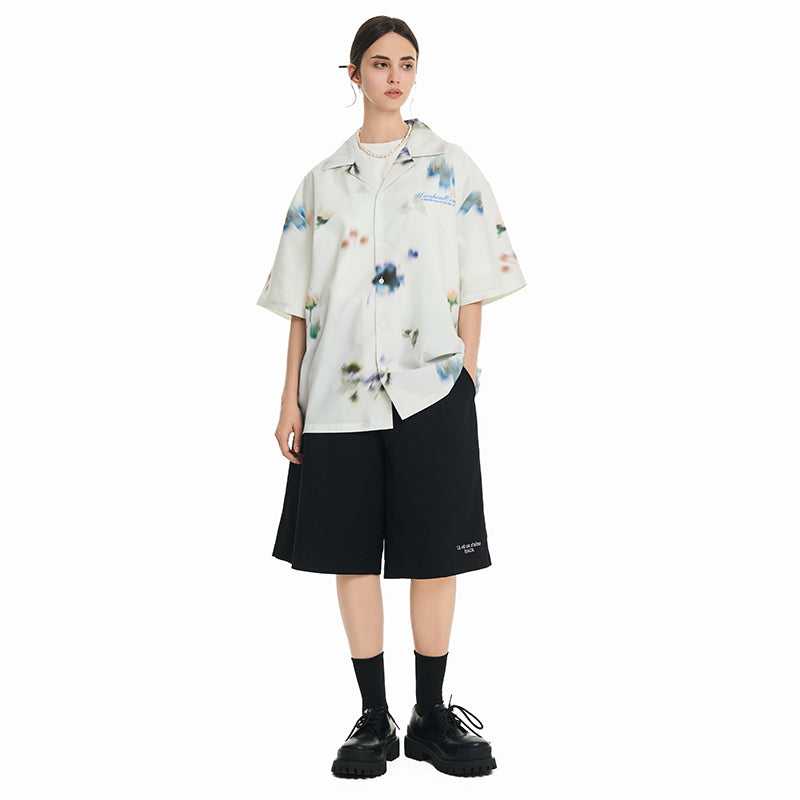 Floral Oil Painting Cuban Shirt