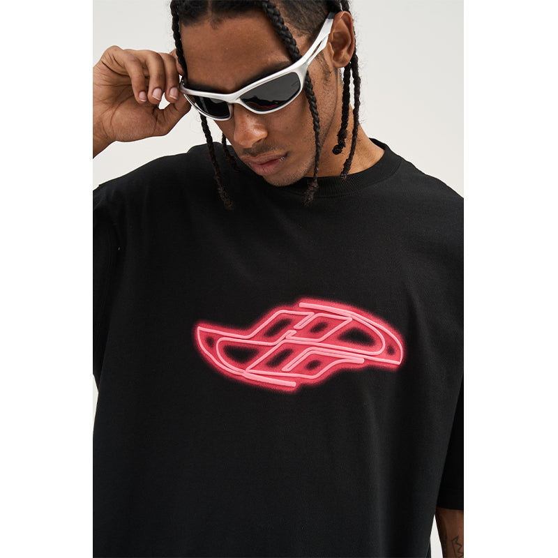 Vaporwave Neon Logo Tee