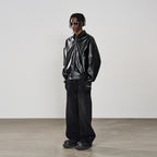Golden Rules Embossed Leather Jacket