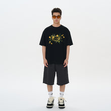 Load image into Gallery viewer, Embroidered Flowers Logo Tee
