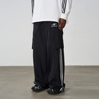 Striped Loose Cargo Trousers
