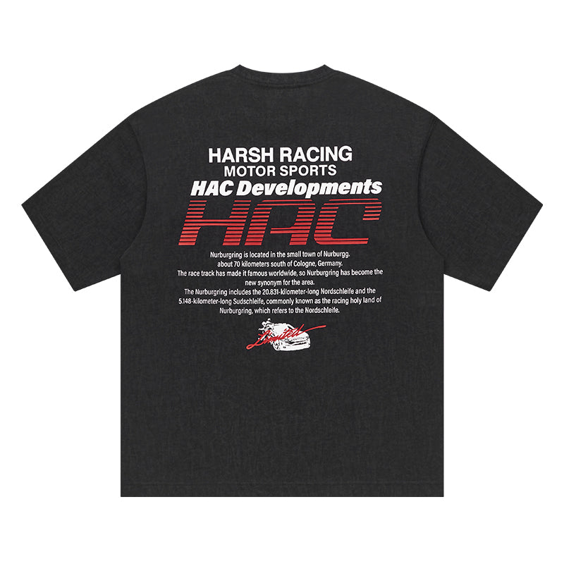 Retro Racing Logo Print Tee