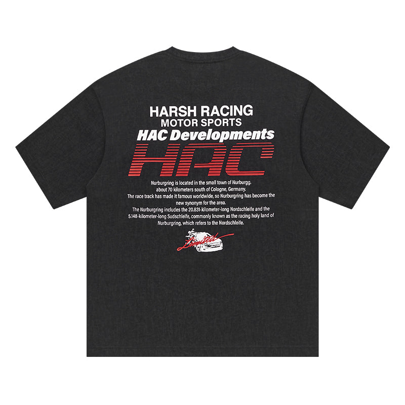 Retro Racing Logo Print Tee