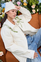 Load image into Gallery viewer, Minimalist Floral Embroidered Down Shirt
