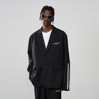 Patchwork Striped Suit Jacket