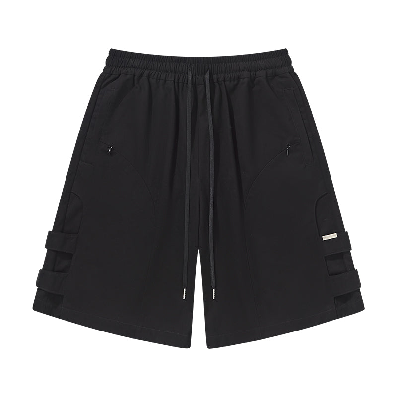 Functional Cargo Drawstring Shorts
