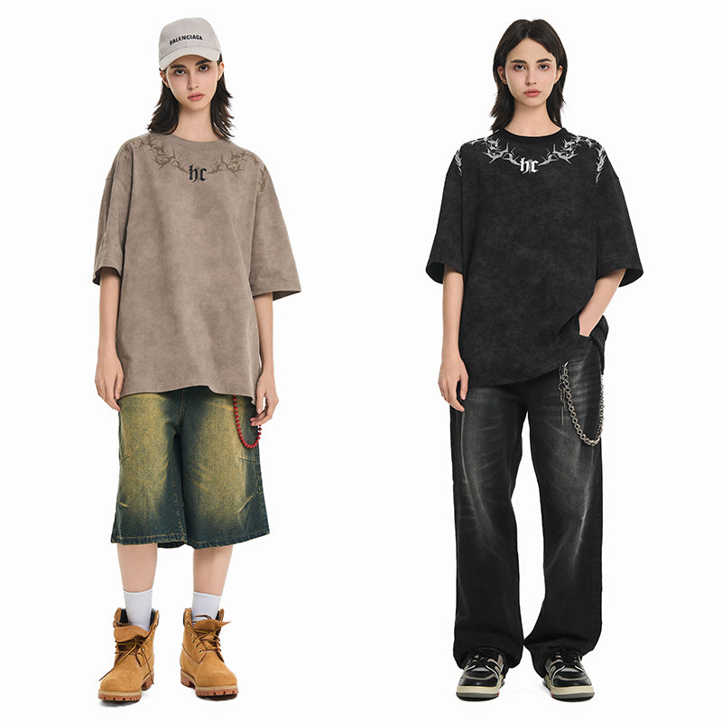 Gothic Thorn Collar Logo Tee