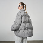 Metal Logo Oversized Down Jacket