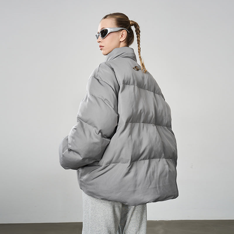Metal Logo Oversized Down Jacket
