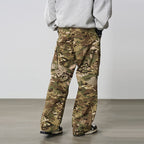 Pleated Camo Cargo Trousers