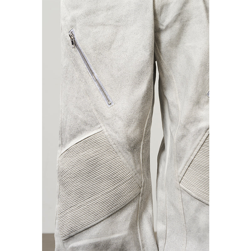 Racing Embroidered Patchwork Trousers