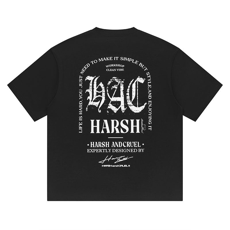 Ruined Gothic Logo Slogan Printed Tee