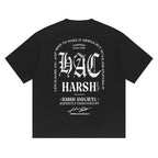 Ruined Gothic Logo Slogan Printed Tee