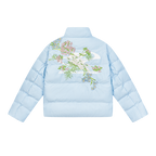 Floral Logo Embroidered Puffer Jacket