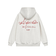 Load image into Gallery viewer, Handwritten Embroidered Zip up Hoodie
