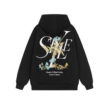 Load image into Gallery viewer, Floral Embroidery Style Zip Up Hoodie
