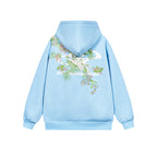 Floral Embroidery Logo Hoodie