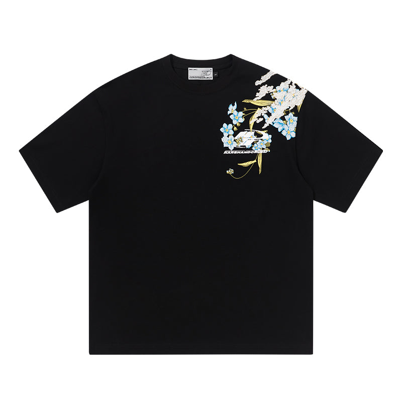 Floral Embroidery Logo Tee