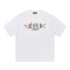 Floral Wrap Embroidered Tee