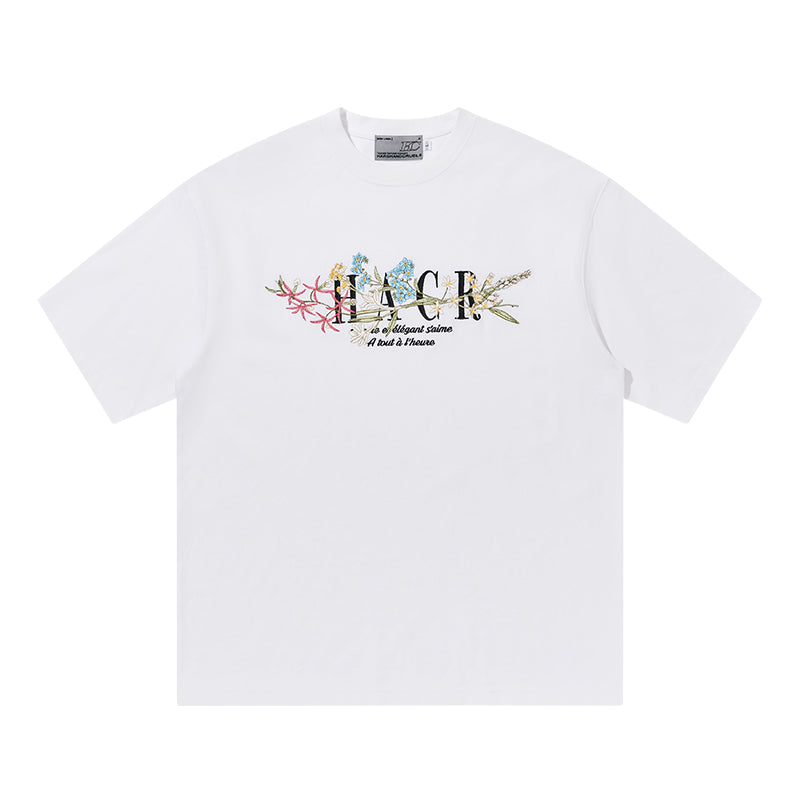 Floral Wrap Embroidered Tee