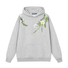 Load image into Gallery viewer, Floral Embroidered Fleece Hoodie
