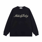 Pearl Embroidered Minimalist Long Sleeve Tee