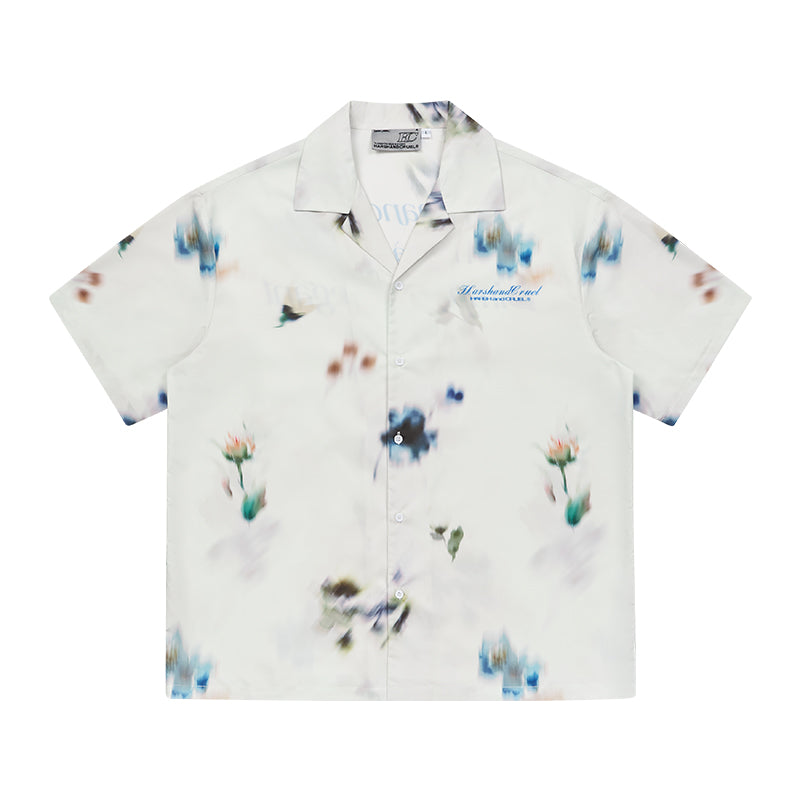 Floral Oil Painting Cuban Shirt