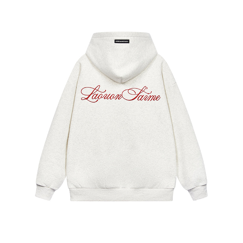 Cursive Embroidered Hoodie