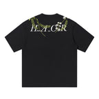 Floral Collar Embroidery Logo Tee
