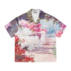 Oil Painting Garden Cuban Shirt