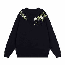 Load image into Gallery viewer, Floral Embroidered Oversized Sweater
