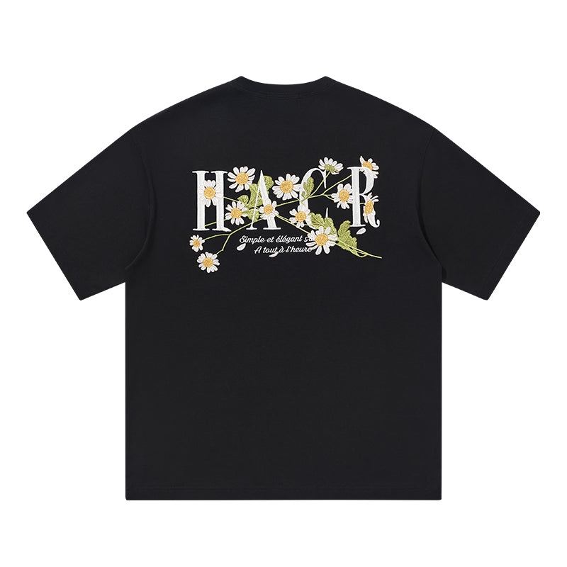 Street Floral Embroidery Tee