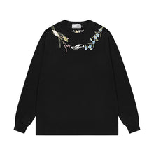 Load image into Gallery viewer, Floral Collar Embroidery L/S Tee
