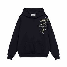 Load image into Gallery viewer, Floral Embroidered Graphic Hoodie
