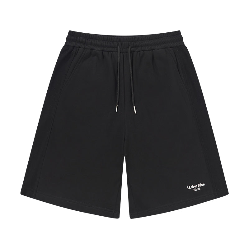 Retro Frayed Knit Sports Shorts