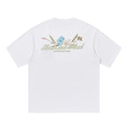 Retro 3D Floral Embroidered Tee